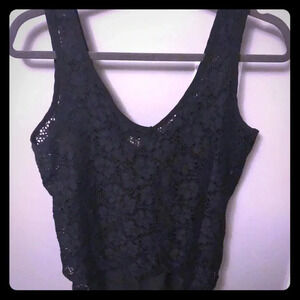 “3 for $15” Lily White Lace Tank with Shear Back​